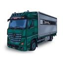 Caricature de camion sur fond personnalisé