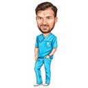 Cadou pentru doctor dentar complet: Portret de desene animate pentru dentist