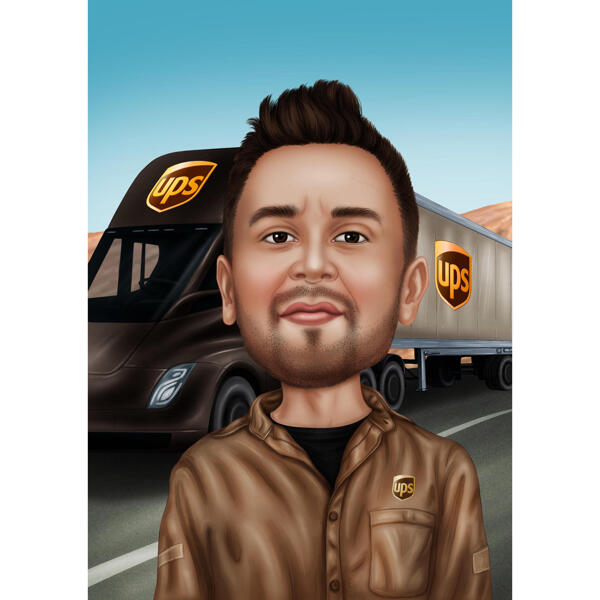كاريكاتير البريد السريع - تقاعد UPS