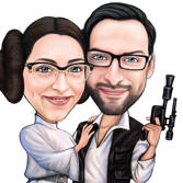 Star Wars Classic Couple Caricature