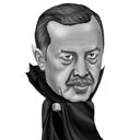 Drakula Vampir Cadılar Bayramı Karikatürü