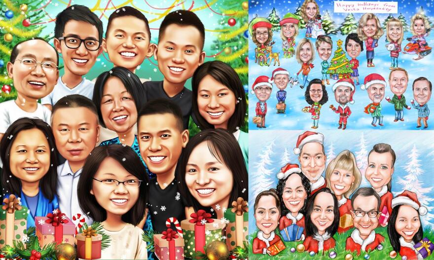 Christmas Group Caricature