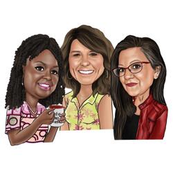 Custom Cartoon Portrait for Girl Friends