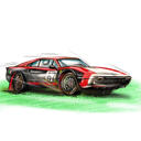 Esboço de carro de corrida