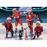 Christmas Family Hockey Drawing