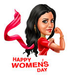 Happy Women's Day Caricature