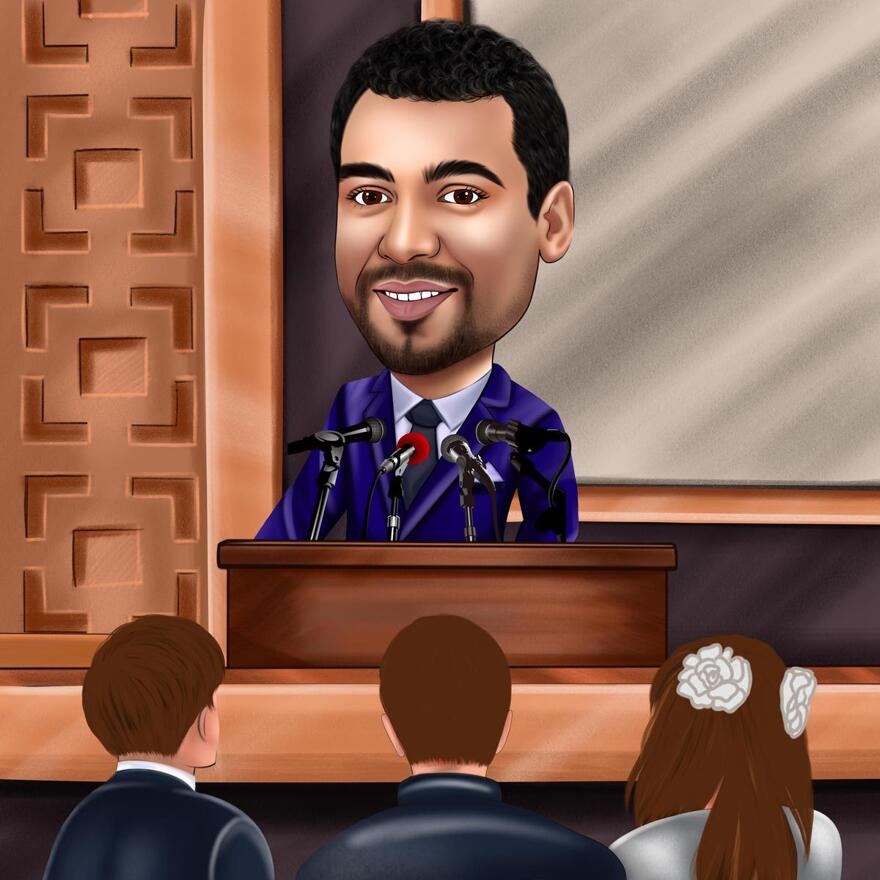 Business Speaker Cartoon from Photo