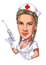 Caricature d'infirmière gestionnaire