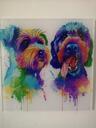 طباعة ملصق بالألوان المائية الكلب بورتريه A4