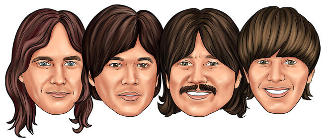 Caricatura dos Beatles