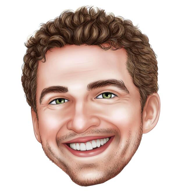 Custom Person Headshot Avatar Caricature from Photos Drawn by Top Artists