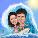 Par surfing karikatur