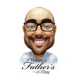 Laimīgu Tēva dienu karikatūru zīmējums