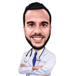 Doctor care desenează cu stetoscop