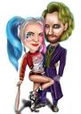 Couple personnalisé Joker et dessin animé Harley Quinn