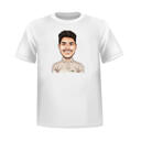 T-shirt Printed Person Caricature in Colored Style