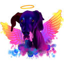 Pet Memorial Rainbow Portrait Drawing from Photos