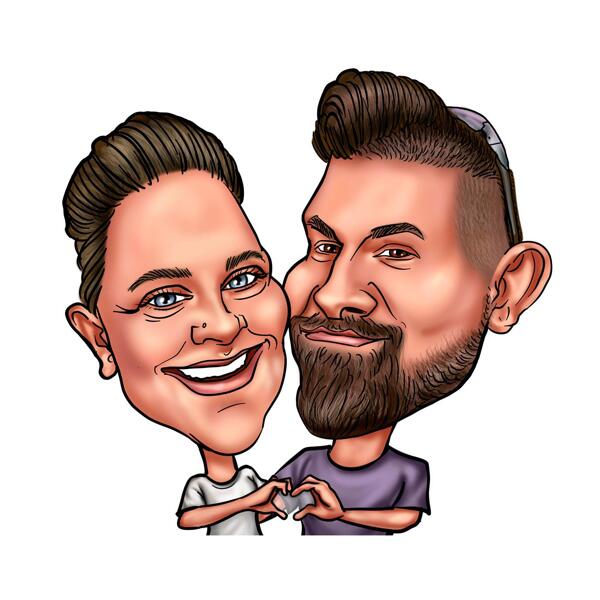 Happy Caricature: Love Couple