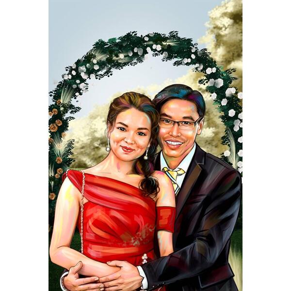 A Symphony Of Heartstrings In Color, Valentine's Day Couple Canvas Pai –  Famhose