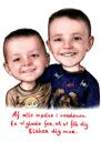Portrait caricatural de bébés garçons à partir de photos