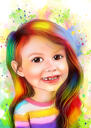Akvarel pastel portræt fra fotos