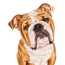 Anpassad bulldogg rolig karikatyr