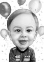 Bebek Çocuk 2 Yaşında Karikatür Fotoğraftan Doğum Günü Hediyesi
