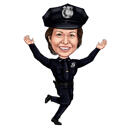 Poliisinainen univormupiirustuksessa
