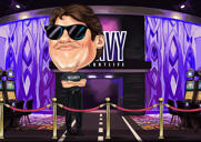 Funny Professions Caricature with Custom Background