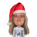 Ugly Sweater Christmas Caricature from Photos