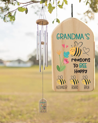11. Küçük harikaları seven büyükanne ve büyükbabalar için - Kişiye Özel Rüzgar Çanları Hediyesi-0