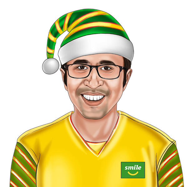 Retrato de elfo navideño personalizado a partir de una foto