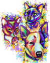 Watercolor Pets Portrait