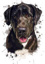 Акварельный портрет собаки
