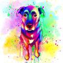 Full Body Dog Portrait in Watercolors