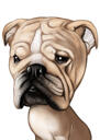 Bulldog-sarjakuvamainen muotokuva