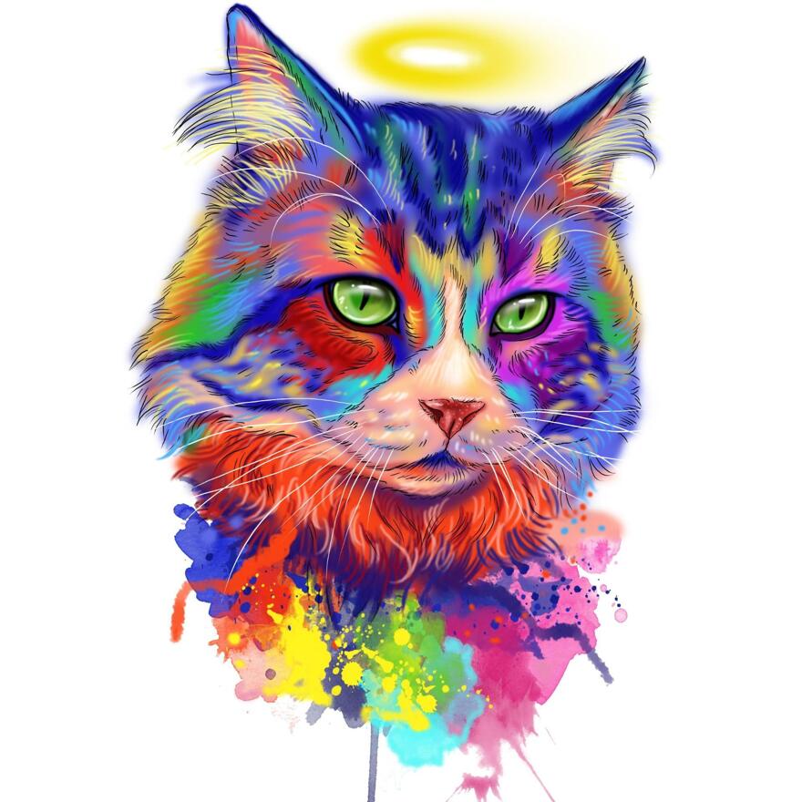 Gato cinza  Watercolor cat, Cat art, Watercolor pet portraits