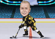 Full Body Hockey Player Caricature