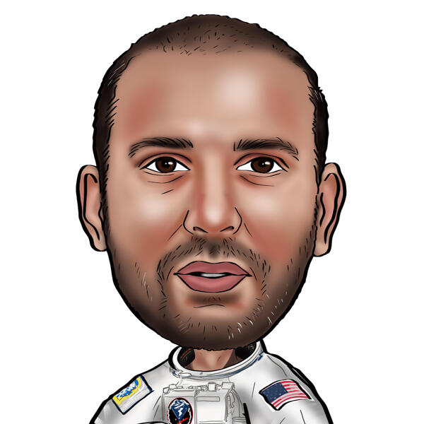 Caricatura dell'astronauta: stile digitale
