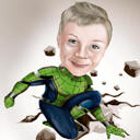 Caricatura personalizada de superhéroes de tu hijo a partir de fotos