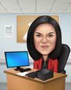 Caricature de manager au bureau
