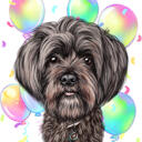 Dog Portrait with Balloons