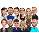 Caricature de groupe à partir d'une photo
