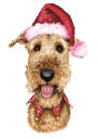 Retrato de cachorro fofo de Natal de fotos