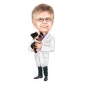 Koera isa ja koera karikatuur fotolt