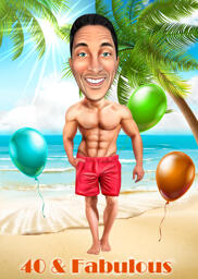 Boss Happy Birthday Drawing on Vacation