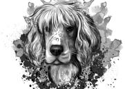 Graphite Poodle Portrait