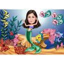 Mermaid Caricature from Photo