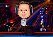 Funny Professions Caricature with Custom Background