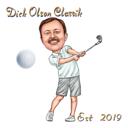 Caricatură de golf personalizată din fotografie